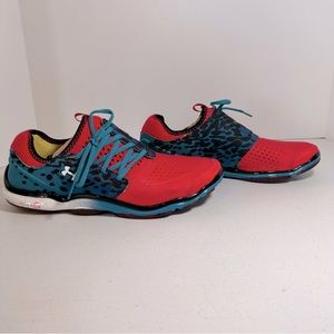 Under Armour Women's Micro G Toxic Six Pink Blue Athletic Shoe 1235698 Size 11